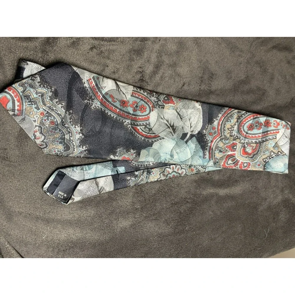 The American Edition Vintage 80s Formal Camouflage Wide  3 3/4 “Silk Tie  USA